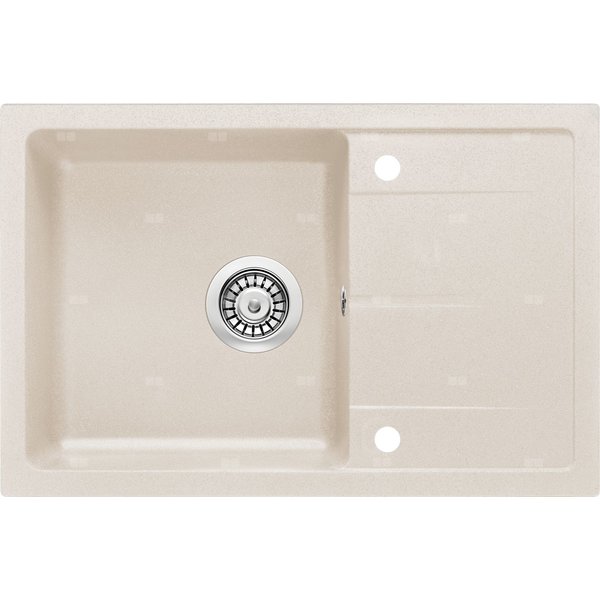 Zlew. leda beż granit 1k z/o 670x440x164, 3,5" + osprzęt space-saver