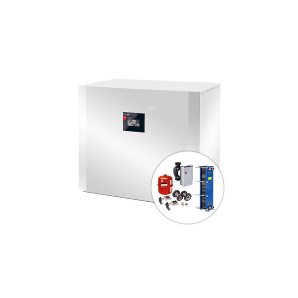 Wodna, grzewcza pompa ciepła: zestaw gruntowa PC + osprzęt WSI 45TU