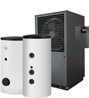 Pakiet - Pompa ciepła powietrzna powietrze-woda monoblok DIMPLEX MONO 1118 5.6 kW 400 V + Zasobnik c.w.u. WWSP 335 (poj. 300L) + Zasobnik buforowy PSW 200 (200L)