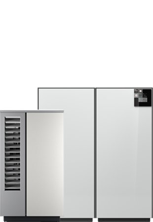 Pakiet - Pompa ciepła powietrze-woda split DIMPLEX M Comfort Plus Cooling 9-16 (B + 1 OGN) 9.4 kW 400 V + Zasobnik c.w.u. 355L + Regulator zintegrowany