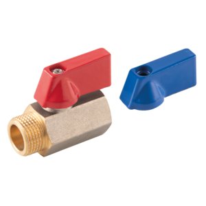 Kurek kulowy mini, nakrętno-wkrętny, 1/2", F-Comfort