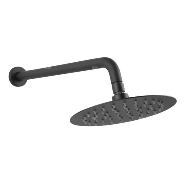 Zestaw natryskowy z deszczownią 200 mm slim, czarny