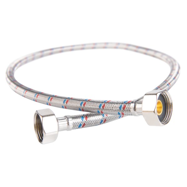 Wąż przyłączeniowy elastyczny FERRO z oplotem (stal), GW x GW, 3/4'' x 3/4'', długość 40 mm