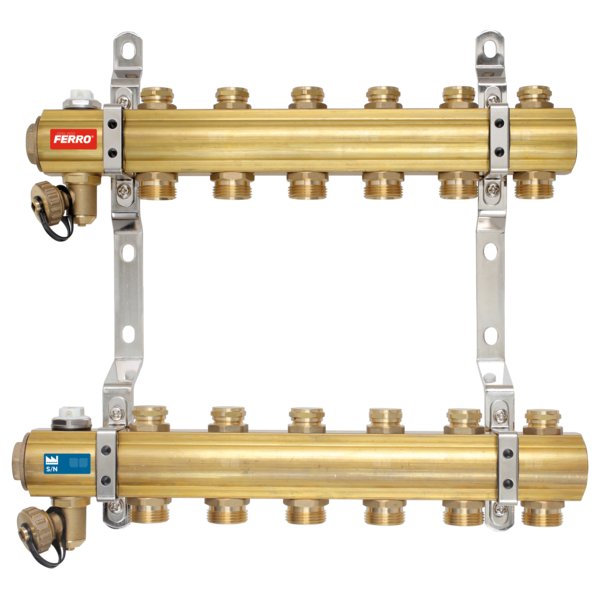 Rozdzielacz 7-drogowy z zaworami odcinającymi obwody, standard