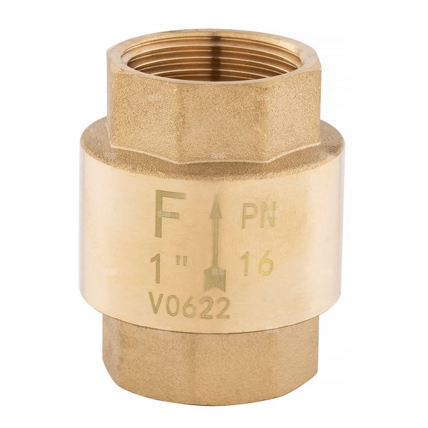 Zawór zwr. z element.zamyk. z tworzywa, 1 1/2'', nakr.-nakr.