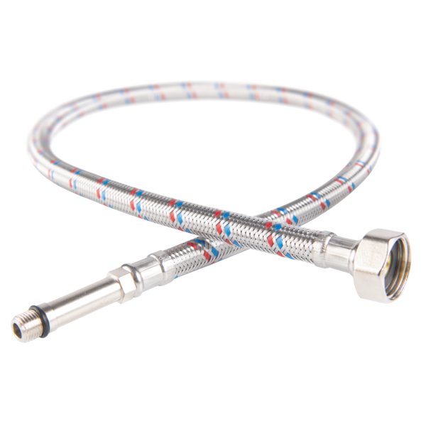 Wąż bateryjny w oplocie stalowym L-70 M10 x 1/2 długi