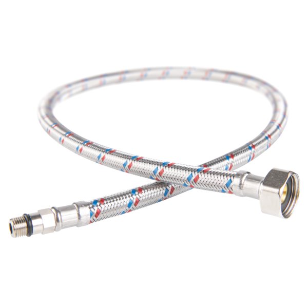 Wąż bateryjny w oplocie stalowym L-50 M10 x 1/2 krótki