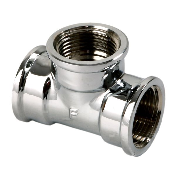 Trójnik FERRO mosiądz 3/4'' GW, kolor chrom