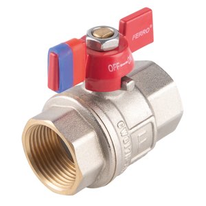 Zawór kulowy nakrętno-nakrętny z motylkiem, 3/8", F-Power