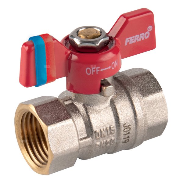 Zawór kulowy FERRO F-COMFORT 1'' GW, uchwyt: motylek