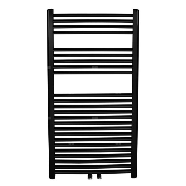 Grzejnik łazienkowy typ 600/1800/RS,5 prosty czarny z przyłączem 50 mm