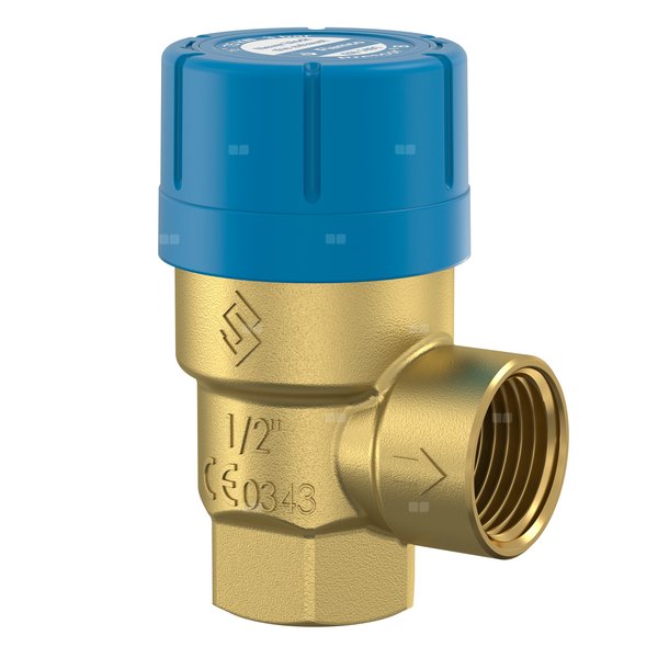 Zawór przelewowy kątowy (90') FLAMCO MEIBES Prescor B mosiądz, 10 bar GW cylindryczny bspt-rp 1/2''
