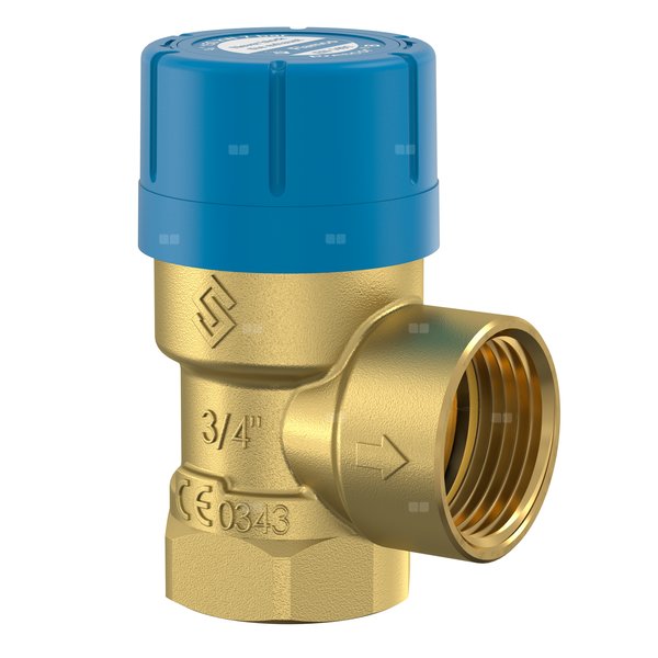 Zawór przelewowy kątowy (90') FLAMCO MEIBES Prescor B mosiądz, 7 bar GW cylindryczny bspt-rp 3/4''