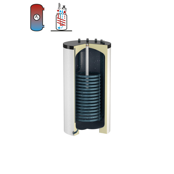 Podgrzewacz FLAMCO MEIBES z wężownicą, 110 l, Spiralny, Powlekanie, 10 / 16