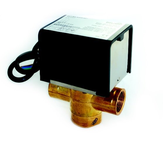 Zawór 3-drogowy z siłownikiem SRQ3D-3/4" z siłownikiem