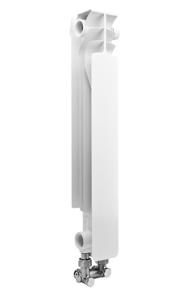 Grzejnik żeberkowy GAVIA 50/D aluminium, podłączenie dolne 575 x 80.5 mm, kolor biały, moc 110.2 W