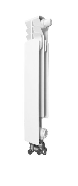 Grzejnik żeberkowy GAVIA 50/D aluminium, podłączenie dolne 575 x 80.5 mm, kolor biały, moc 110.2 W