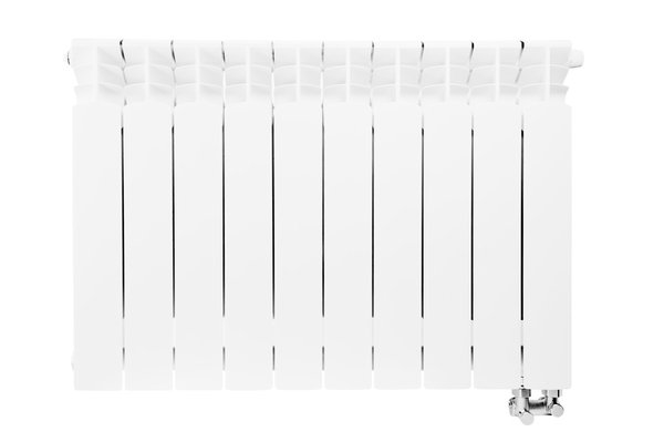 Grzejnik żeberkowy GAVIA 50/D aluminium, podłączenie dolne 575 x 805 mm, kolor biały, moc 1102.3 W