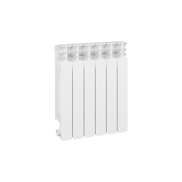 Grzejnik żeberkowy GAVIA 50 PLUS aluminium, podłączenie boczne 575 x 483 mm, kolor biały, moc 704 W