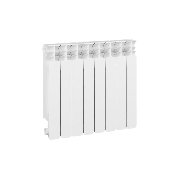 Grzejnik żeberkowy GAVIA 50 PLUS aluminium, podłączenie boczne 575 x 644 mm, kolor biały, moc 938.6 W