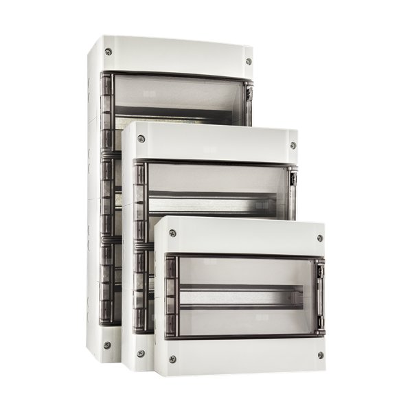 Rozdzielnia elektryczna 1-rzędowa, max 8 mod, (z kosztem montażu urządzeń systemowych i okablowaniem wewn. )