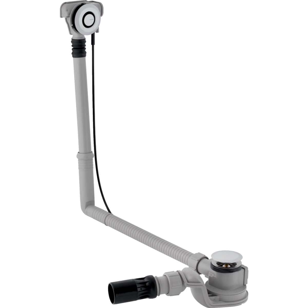 Zestaw odpływowo-przelewowy Geberit PushControl, d52, długość 50 cm, z zestawem wykończeniowym: Chrom błyszczący, d=40/50mm