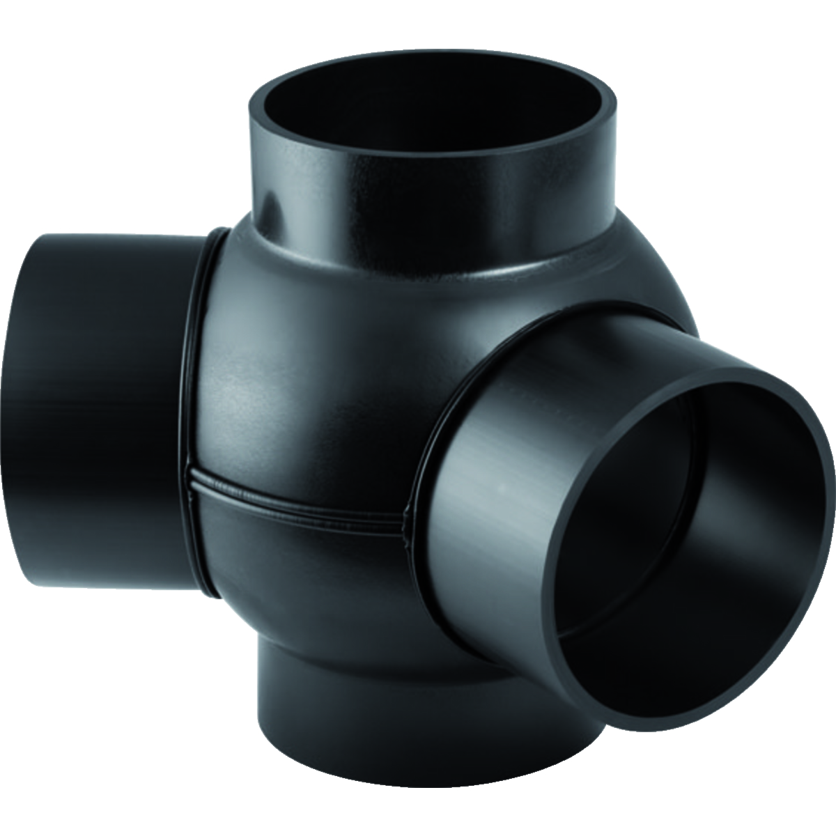 Czwórnik GEBERIT HDPE polietylen, 110 mm x 56 mm x 56 mm x 110 mm DN 100 x DN 100, sw x sw x sw x sw