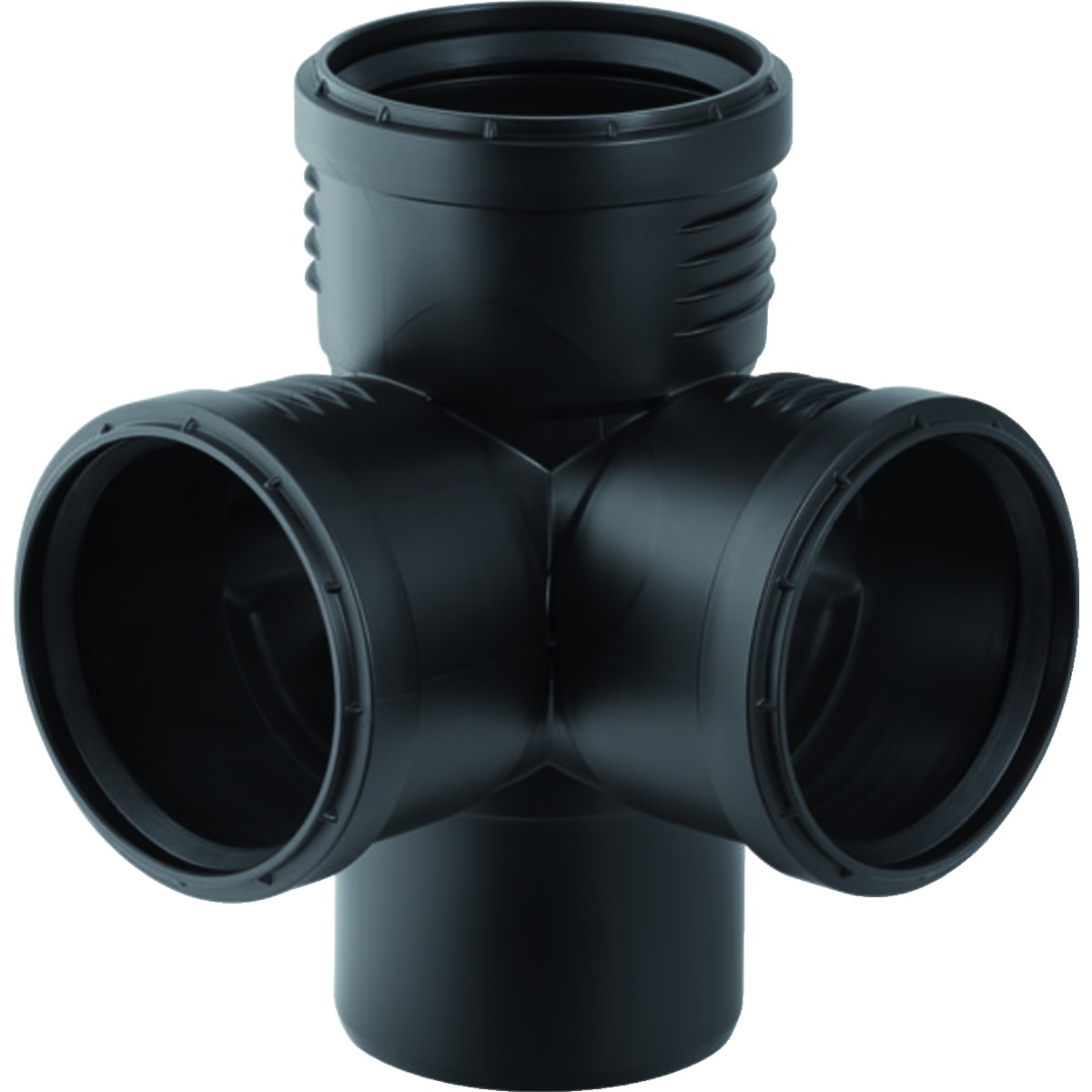 Czwórnik GEBERIT Silent-PP polipropylen, 110 mm DN 100, mw x mw x mw x mw