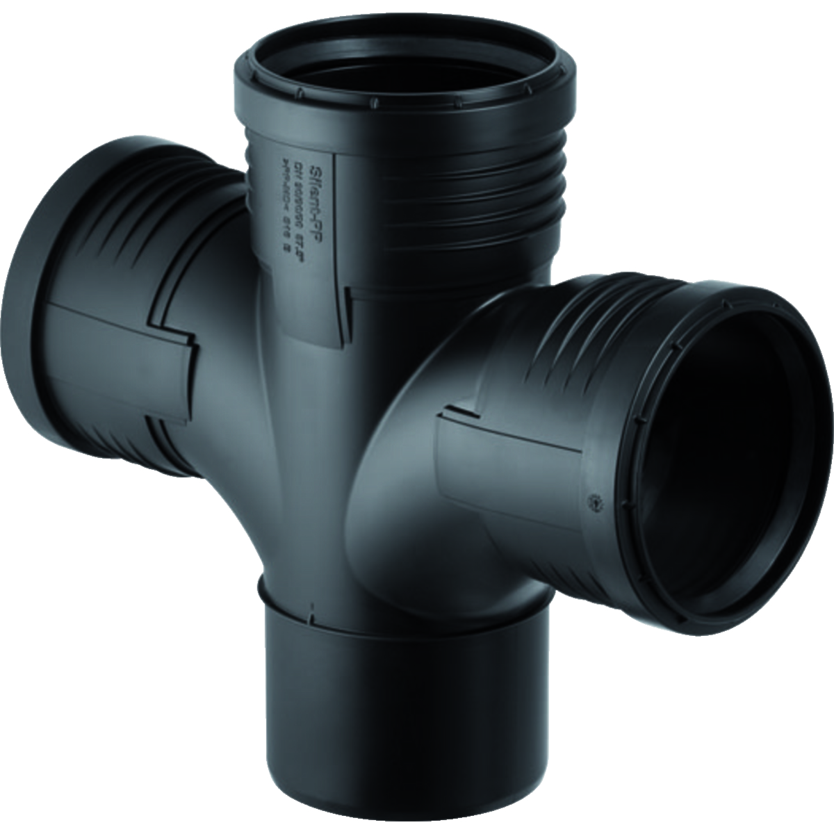 Czwórnik GEBERIT Silent-PP polipropylen, 110 mm DN 100, mw x mw x mw x mw