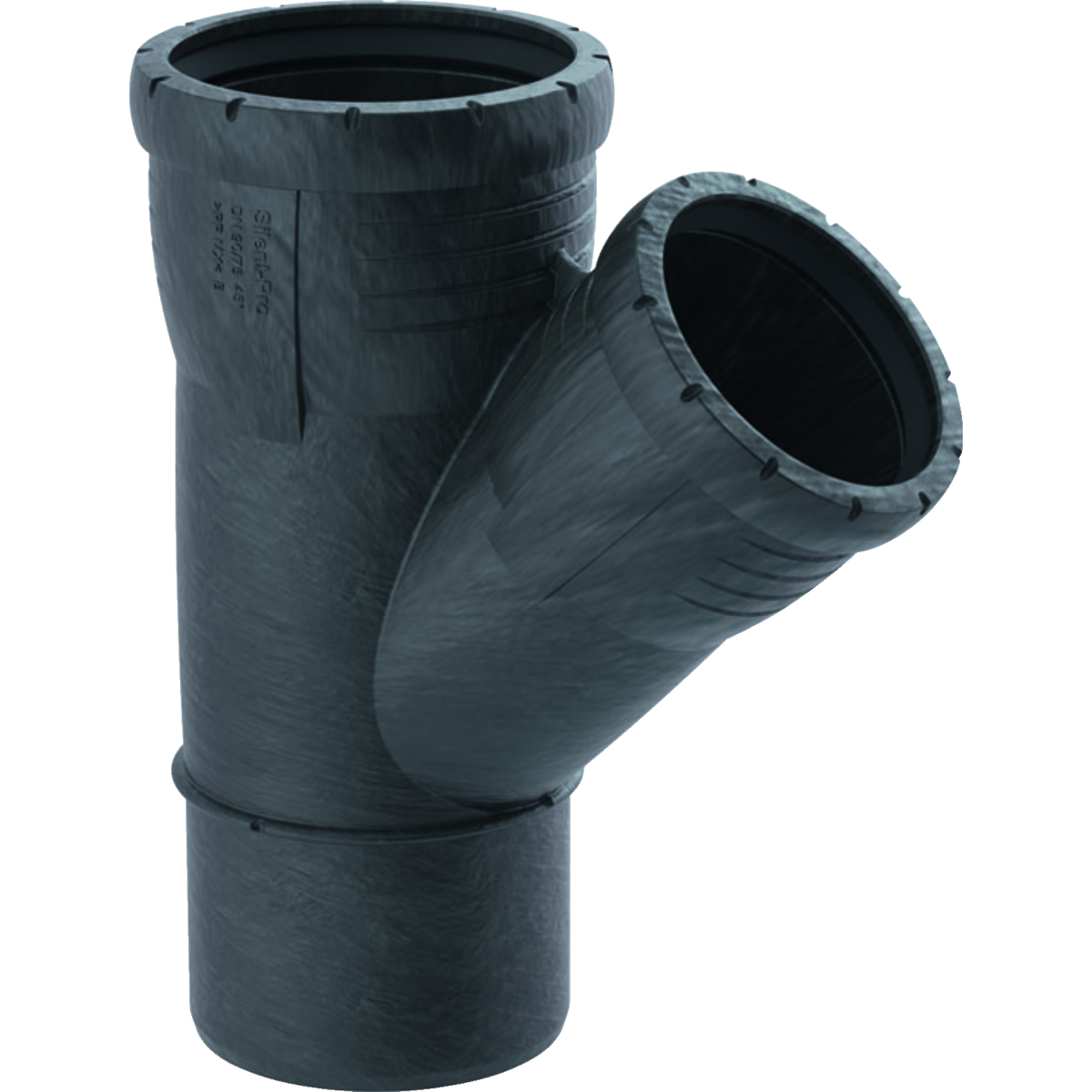 Trójnik GEBERIT Silent-Pro 45' PP 160 mm (mufa z tworzywa sztucznego do spawania/zgrzewania x mufa z tworzywa sztucznego do spawania/zgrzewania x króciec z tworzywa sztucznego do spawania/zgrzewaniania)