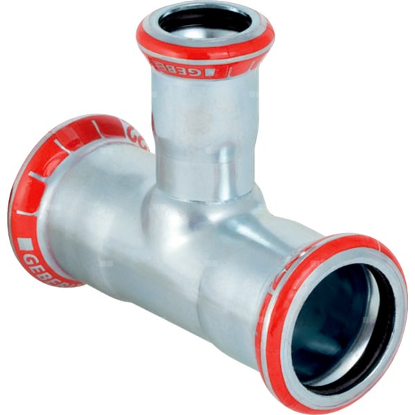 Trójnik GEBERIT Mapress C-Stahl redukcja 90' stal (ocynk) 76.1 mm x 22 mm x 76.1 mm MZ