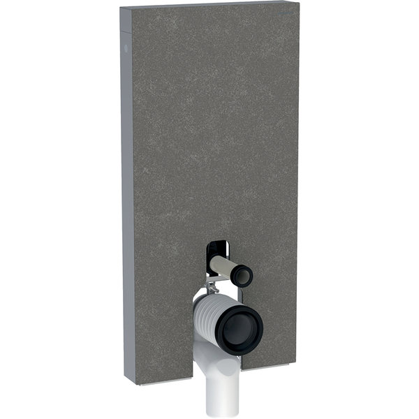 Moduł sanitarny do WC stojącego GEBERIT Monolith, 1010 mm x 480 mm x 106 mm, front: imitacja betonu, bok: aluminium