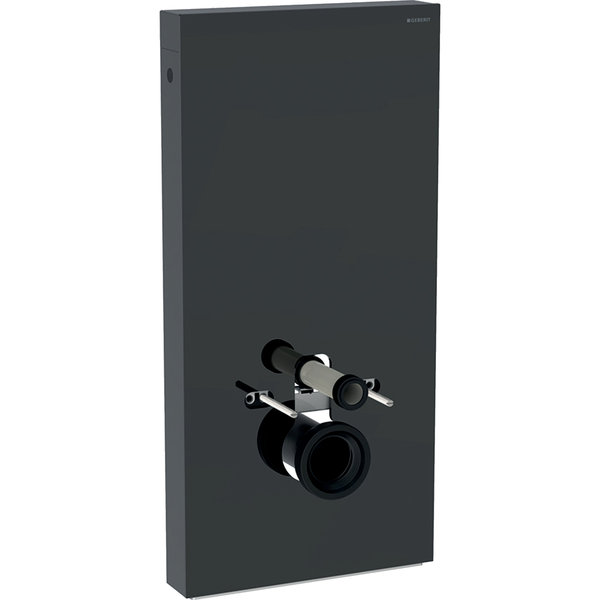 Moduł sanitarny do WC wiszącego GEBERIT Monolith, 1010 mm x 480 mm x 106 mm, regulacja wysokości, front: lava, bok: czarny