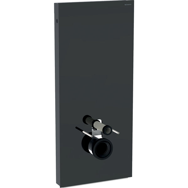 Moduł sanitarny do WC wiszącego GEBERIT Monolith, 1140 mm x 505 mm x 106 mm, regulacja wysokości, front: lava, bok: czarny