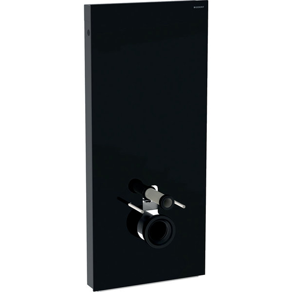 Moduł sanitarny do WC wiszącego GEBERIT Monolith, 1140 mm x 505 mm x 106 mm, regulacja wysokości, front: czarny, bok: czarny