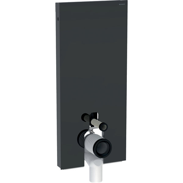 Moduł sanitarny do WC stojącego GEBERIT Monolith, 1140 mm x 505 mm x 106 mm, front: lava, bok: czarny