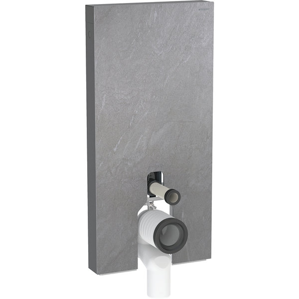 Moduł sanitarny do WC stojącego GEBERIT Monolith Plus, 1010 mm x 480 mm x 106 mm, front: imitacja betonu, bok: czarny