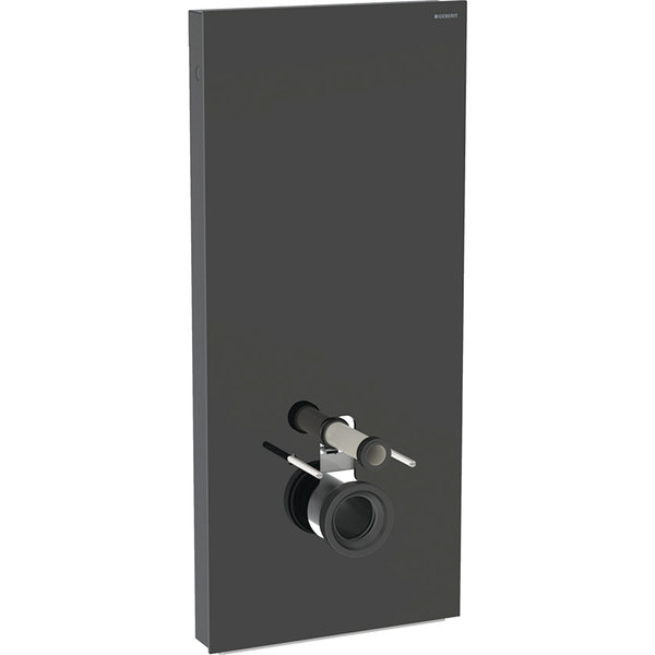 Moduł sanitarny do WC wiszącego GEBERIT Monolith Plus, 1140 mm x 505 mm x 106 mm, front: czarny, bok: czarny