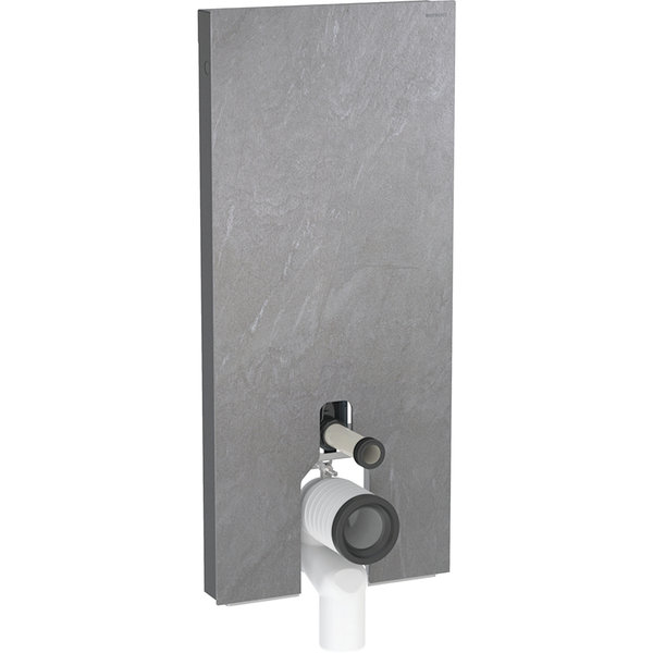 Moduł sanitarny do WC stojącego GEBERIT Monolith Plus, 1140 mm x 505 mm x 106 mm, front: imitacja betonu, bok: czarny