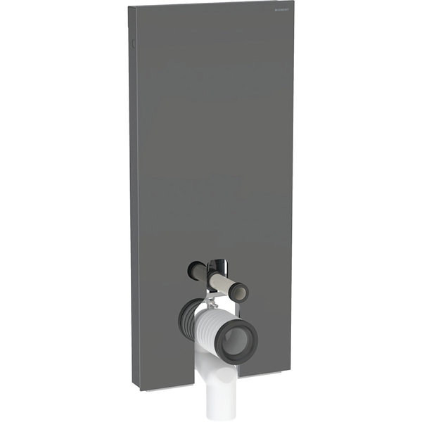 Moduł sanitarny do WC stojącego GEBERIT Monolith Plus, 1140 mm x 505 mm x 106 mm, front: lava, bok: czarny