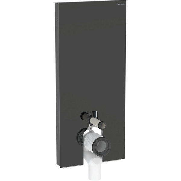 Moduł sanitarny do WC stojącego GEBERIT Monolith Plus, 1140 mm x 505 mm x 106 mm, front: czarny, bok: czarny
