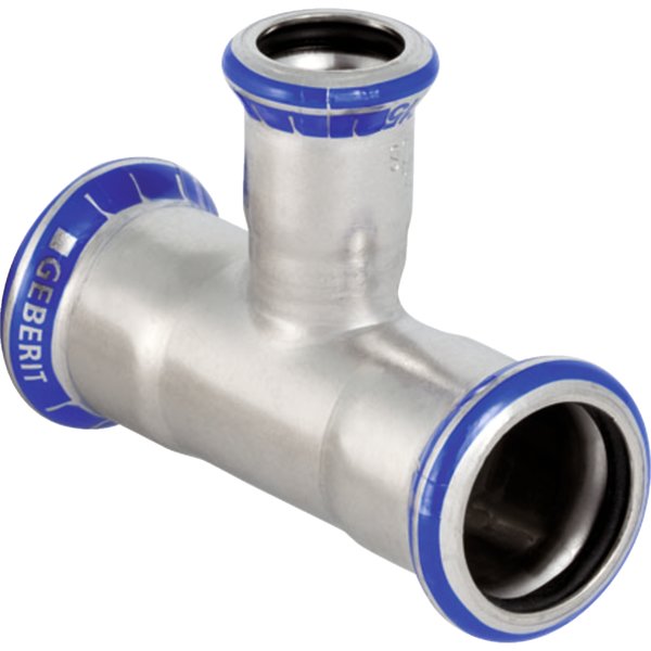 Trójnik GEBERIT Mapress Edelstahl redukcja stal nierdzewna 28 mm x 15 mm x 28 mm MZ