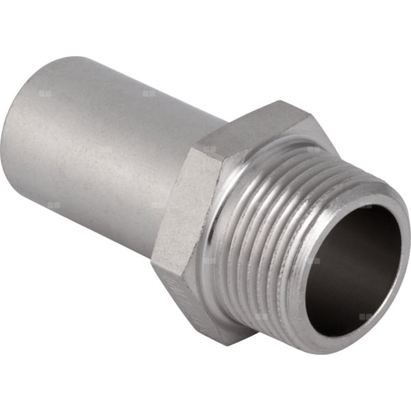 Przedłużka GEBERIT Mapress Edelstahl z gwintem zewn. redukcja, stal nierdzewna, 28 mm x 1'' (końcówka wciskowa x GZ)