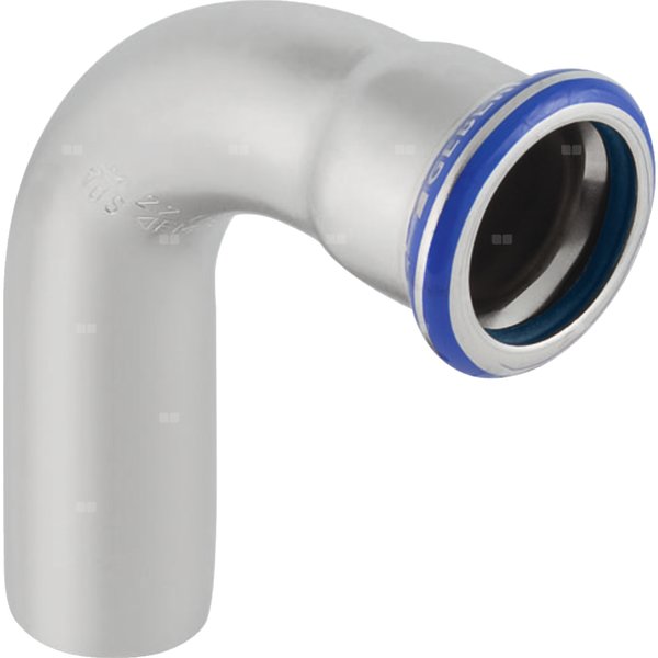 Kolano 90' GEBERIT Mapress Edelstahl FKM, stal nierdzewna, 76.1 mm, DN 65 x 76.1 mm x DN 65 (końcówka wciskowa x mufa zaprasowywana) z uszczelką