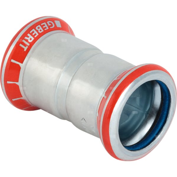 Mufa GEBERIT Mapress C-Stahl FKM, stal (ocynk galwaniczny/elektrolityczny) (ocynk), 22 mm, DN 20 x 22 mm x DN 20 (MZ), (głębokość: 4 mm) z uszczelką