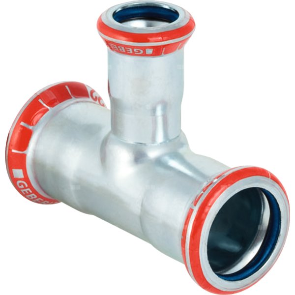 Trójnik GEBERIT Mapress C-Stahl FKM redukcja 90' stal (ocynk) 108 mm x 54 mm x 108 mm MZ