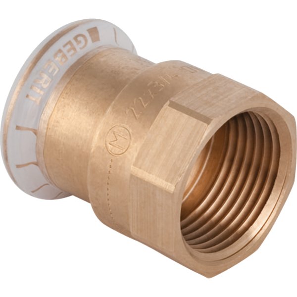 Złącze GEBERIT Mapress Kupfer FKM przejściowe, Cu, 2'' x 54 mm (GW x mufa zaprasowywana), (głębokość: 2.5 mm) z uszczelką