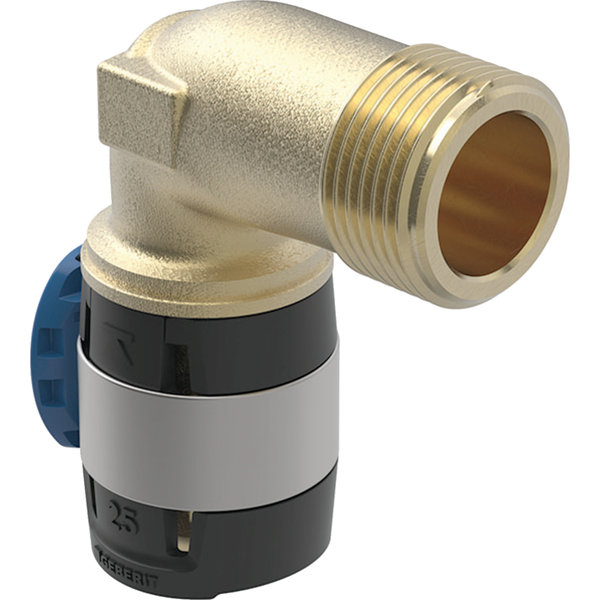 Kolano przejściowe 90' GEBERIT FlowFit, brąz bezołowiowy, 3/4'' x 20 mm (GZ x łącznik zaprasowywany)