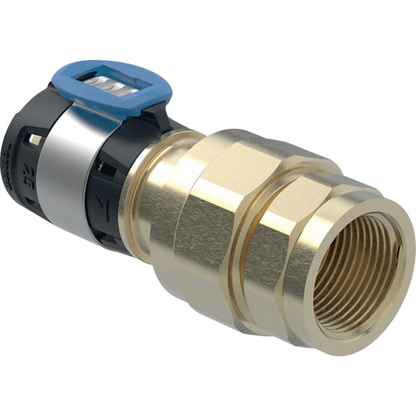 Złącze GEBERIT FlowFit, brąz krzemowy bezołowiowy, 1/2'' x 16 mm (GW x łącznik zaprasowywany)