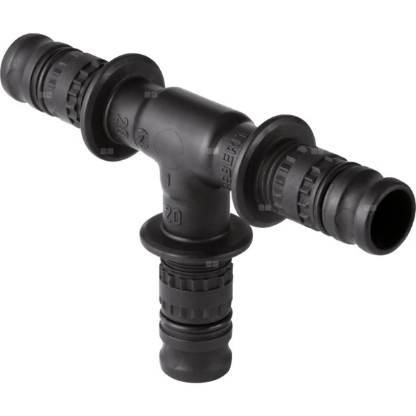 Trójnik GEBERIT Mepla równoprzelotowy PVDF 20 mm (końcówka wciskowa)